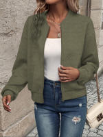 Chaqueta De Cierre De Cremallera De Color Sólido Para Mujer Estilo Casual Y Moda Durable Y Lujosa Para Otoño E Invierno - details 24