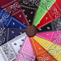 Bandana Hip Hop De Trenzado Con Estampado De Pauleta Negro Y Rojo 55x55cm Pañuelo Estilo Casual Para Mujeres Hombres Niños Y Niñas - details 0