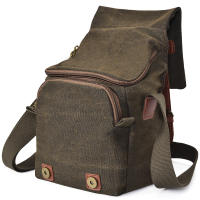 Bolsa De Hombro Para Cámara Cwatcun De Lona Resistente Al Agua Para Canon Nikon Sony Estuche Antichoque Para Lente De Fotografía - details 1