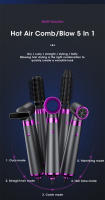 Secador De Pelo 5 En 1 Peine Secador De Aire Caliente Frío Estilo Peine Secador Eléctrico Con Auto Curling Iron Para El Hogar - details 2