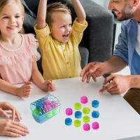 Juego Tradicional Coreano Gonggi De 12 Piezas Juguete De Colorido Alivio Del Estrés Divertido Para Niños Y Adultos Set De Piedras De Tiza En Caja - details 4