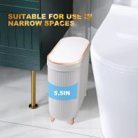 Bandeja De Papel Plástica Con Tapa De Presión, 12 Litros Para Baño Dormitorio Cocina Y Sala De Artesanías Reciclaje Ecológico - details 8