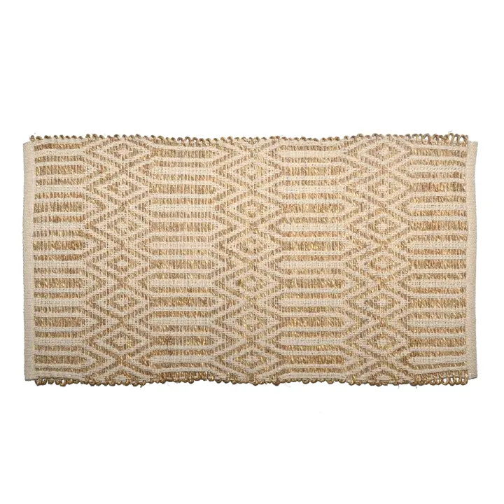 CAPRILO REGALOS & DECORACIÓN Alfombra Rectangular Decorativa de Yute "Rústica-Cenefas". Decoración del Hogar. Regalos Originales. Dormitorios y Salón. Textil. 120 x 70 x 1 cm - 1