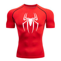 Camiseta De Compresión Para Hombre Con Estampado De Araña Secado Rápido Camiseta Deportiva Transpirable Manga Corta Para Gimnasio Y Correr Primavera Verano Tallas M-3XL - details 5