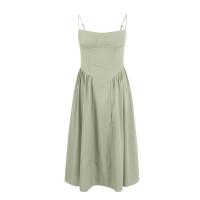 Vestido Midi Elegante Y Delgado Sin Espalda Para Mujer Vestido De Fiesta De Verano Elegante Con Suspensión Sólida Vestidos Para Mujer - details 29