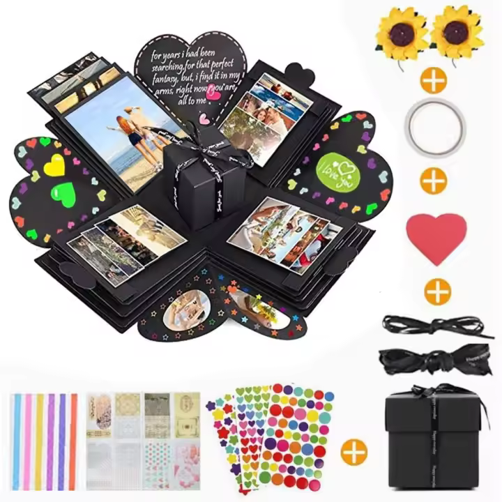 Caja Creativa Explosion Box, Regalos del Día de la Madre, DIY Photo  Scrapbook, Cumpleaños, Aniversario, Caja de Regalo, Caja de Explosión Hecha a Mano, Caja de Regalo para Mujer Mamá - 1