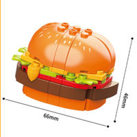 DIY MOC Autoadhesivo Para Nevera De Papel De Cocina Con Bloques De Construcción De Pizzáreas Hot Dogs Hamburguesas Tacos Pizza Juguetes Para Niños Set De Bloques De Construcción - details 5