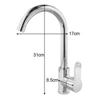 Grifo De Cocina Con Doble Función Monofuncional Pull out Regulador De Agua Caliente Y Fría Montaje En Plataforma Grifo De Baño Contemporáneo Acabado Pulido - details 0