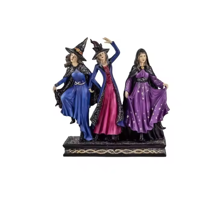 3 Brujas figura 26 cm. detalle bailando imagen resina - 1