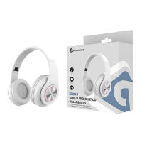 Auriculares inalámbricos Bluetooth 5.0 con micrófono Incorporado | Cascos Plegables estéreo Hi-Fi | para Escuchar música y Hacer Llamadas | Luces led de Colores | Color Blanco | Marca RevolutionLine - details 0