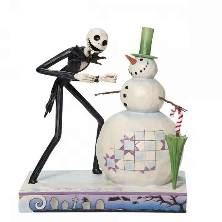 Figura enesco disney pesadilla antes de navidad jack descubriendo muñeco de nieve - 1