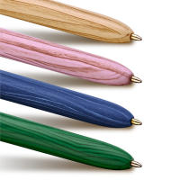 BIC Pack Estudiantes - 6 subrayadores pastel Highlighter Grip, 10 bolígrafos BIC Cristal de colores surtidos y 1 bolígrafo 4 Colores Wood - details 1