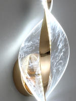Lámpara De Pared Moderna LED En Acrílico Dorado/Oro Y Negro Para Sala De Estar Dormitorio Pasillo Decoración De Habitación - details 9