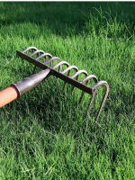 Rake Multifuncional De Acero Mángano Resistente Y Duradero Para Jardín Herramienta Agrícola Con Mango De Madera Outil De Jardinage - details 11