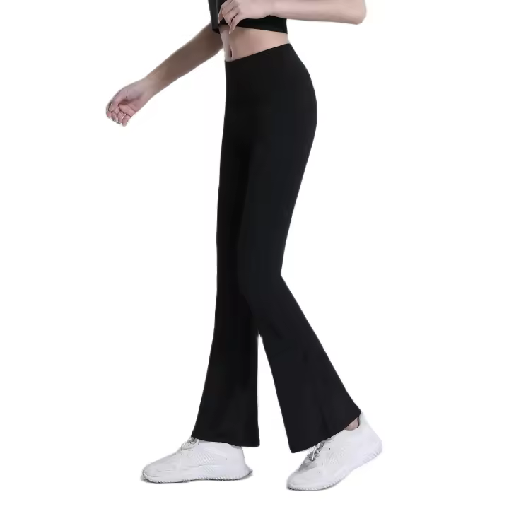 Nuevos Pantalones De Yoga Para Mujer Cintura Alta Levantamiento De Glúteos Flares Deporte Leggings Casual Running Sueltos Bell-Bottomed - 1