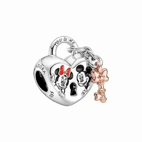 Charm Pandora Candado Mickey  & Minnie Mouse Disney 780109C01 - 1