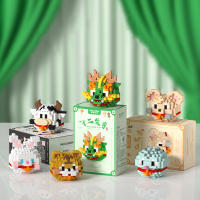 Bloques De Construcción Creativos Para Niños Con Zodiacos Ratón Vaca Tigre Y Conejo Pequeños Y Interesantes Modelos De Partículas Micro Para Juguete Educativo - details 2