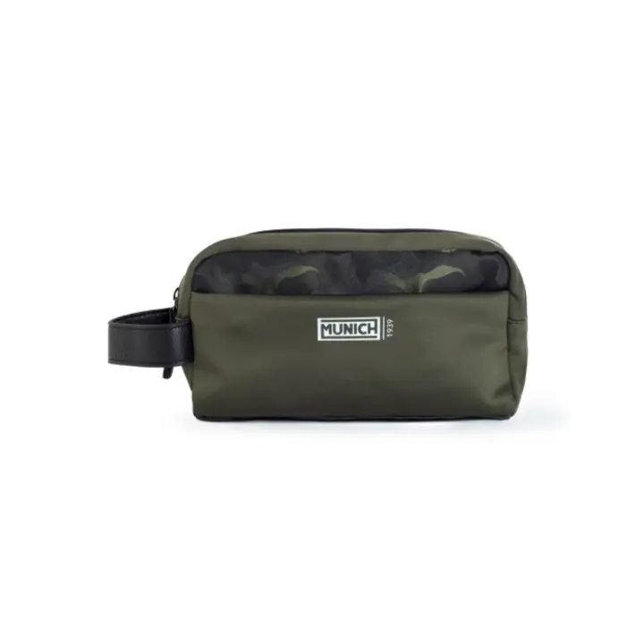Neceser Munich verde con estampado militar de hombre - 1