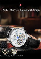 Reloj Mecánico Para Hombre AILANG Auténtico Resistente Al Agua Con Tourbillon Calendario Y Dial Skeleton En Cuero Y Acero Inoxidable - details 1