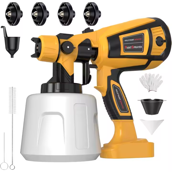 1400ML Electric Spray Gun Paint Steel Coating Airbrush 4 Nozzle Suitable For Furniture Cabinet Fence Wall Door DIY Work - 1