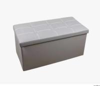 Reposiegos de almacenamiento, cajas plegables, reposabebés, banco cubo, capacidad de carga de hasta 300 kg, aptos para salón, dormitorio, entrada. Reposapiés de almacenamiento, reposapiés del asiento, material de cuero simulado, espacio amplio - details 4