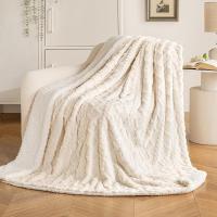Manta Sofa Grande Polar Reversible de Franela y Sherpa Manta Cama Cordero Manta Polar Grande Suave Cálida Manta para Perro Siesta Habitación Manta Picnic - details 4