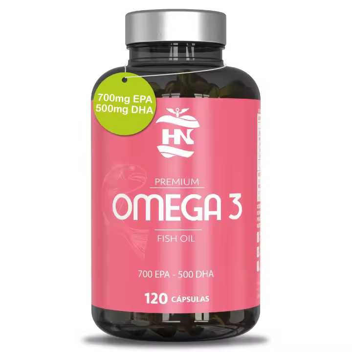 HN Healthy Nutrition - Omega 3 Capsulas 2000 mg a Base de Aceite de Pescado Omega3-120 Perlas Blandas de Acidos Grasos Omega 3 800mg EPA - 400mg DHA 1000mg Alta Concentracion EPA – DHA con Vitamina E 120 Cap. (1 Bote) - 1