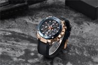 Reloj De Pulsera Deportivo Multifuncional Para Hombre BENYAR 2023 Cronógrafo De Cuarzo Resistente Al Agua 30M Con Manos Luminosas Y Calendario Completo Material De Correa De Cuero - details 7