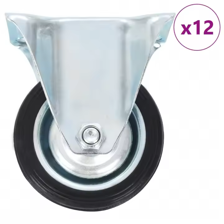 vidaXL Ruedas Fijas Diámetro 75mm Manipulación Materiales Mueble Bricolaje Cantidad 4 unidades,  8 unidades,  12 unidades y mas - 1