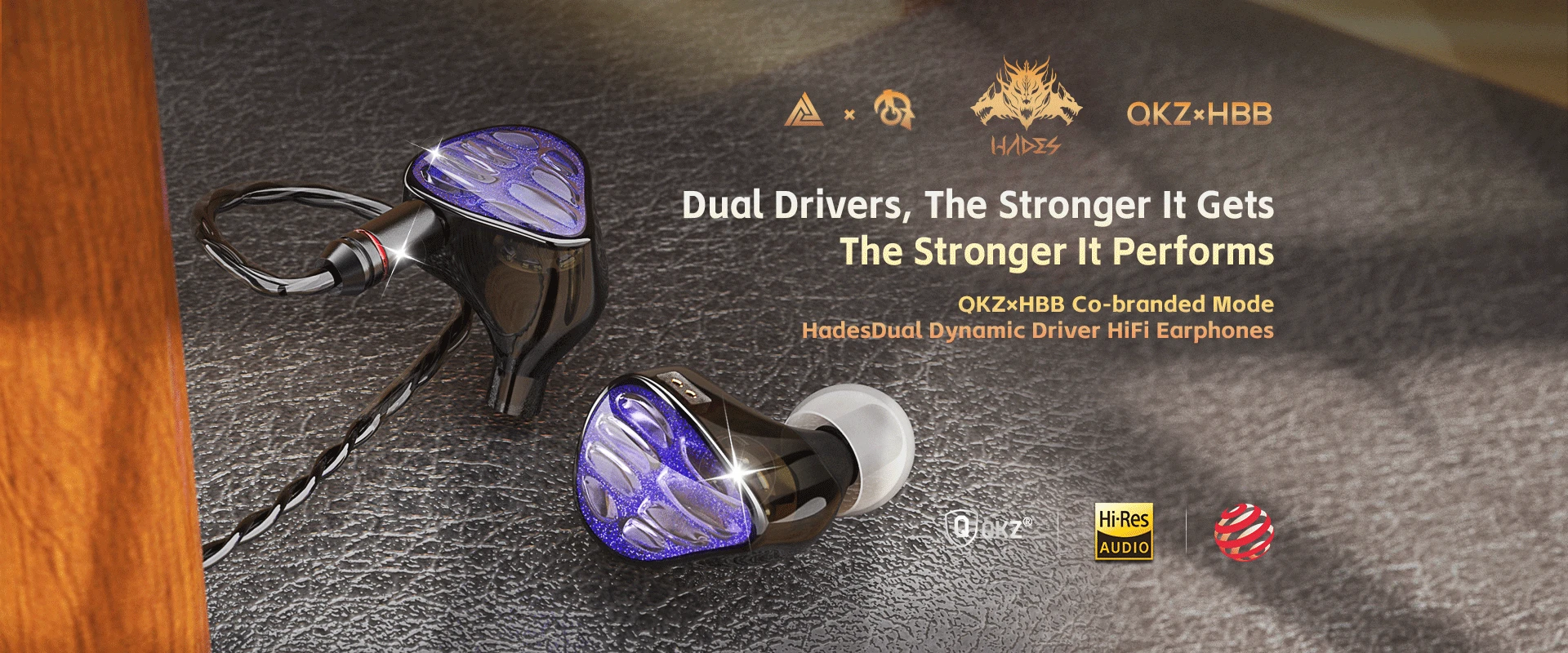 QKZ X HBB Hades 2DD Monitores deAudífono In-ear HiFi Con Cable Desmontable Para Audiófilos Y Musicians - details 0