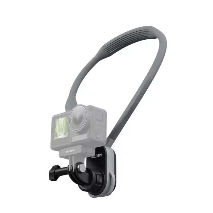 TELESIN Soporte De Cuello De Silicona Con Arranque Rápido Para Cámara GoPro Hero 12/11/10 Insta360 X4/X3/GO3/GO2 OSMO Accesorio Deportivo - 1