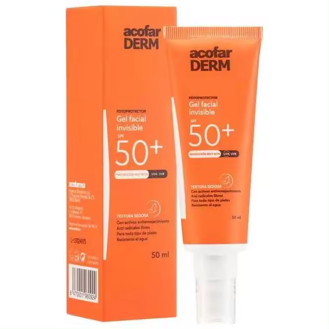 Acofarderm Spf 50+ Gel Facial Invisible 50Ml - 1
