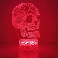 Lámpara De Mesa LED Ilusión 3D Esqueleto Lámpara De Noche Calavera Regalo De Cumpleaños De Halloween De Navidad Para Niños Y Bebés Hombres - details 5