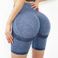 Shorts De Yoga De Cintura Alta Estirable Antigolpe Y Secado Rápido Para Mujer Material De Nylon Bloque Regular - details 2