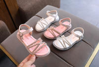 Sandalias Romanas Para Niñas Con Tiras Abiertas Y Color Sólido Alta Top Con Resaltos Vacaciones Nuevas Zapatos Planos Casuales De Verano Para Niños - details 1