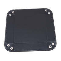 Mesa De Trabajo Organizadora Creativa Plegable De Cuero PU Valet Trinket Collapsible Moneda Billetera Llavero Caja De Almacenamiento Moderna Ecológica - details 6