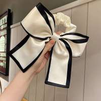 1Pcs Accesorios De Cabello Elegantes Para Mujeres Y Niñas Con Lazo Y Borla En Color Sólido Cinta Elástica Para Moños Y Fiestas - details 2