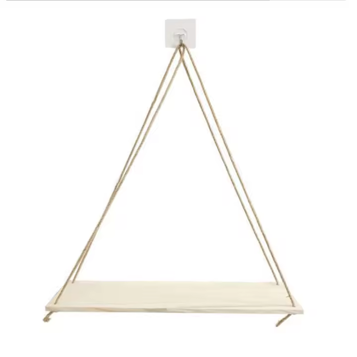 Estante De Pared De Madera Con Soporte Para Macetas Y Silla De Correa Decoración Nórdica Moderna Para El Hogar Diseño Simple Montaje En Pared - 1