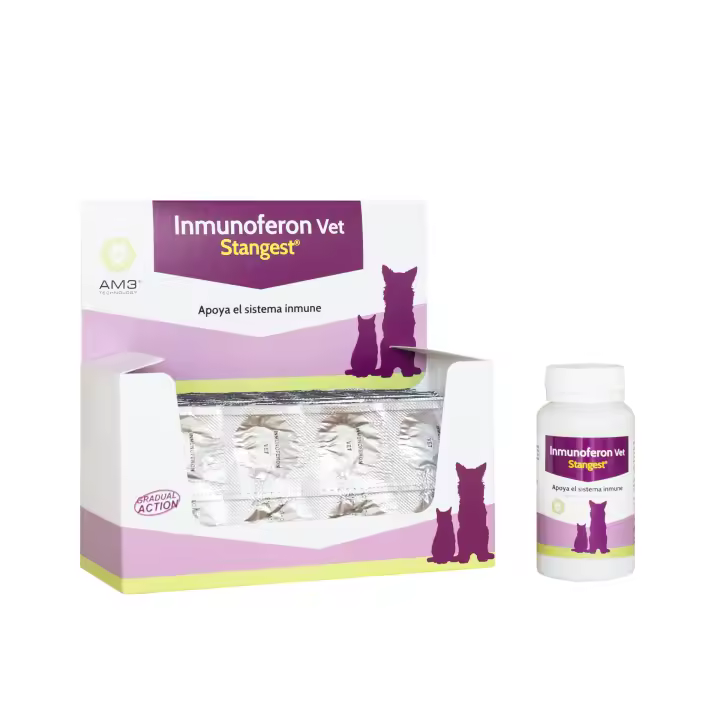 INMUNOFERON VET COMPRIMIDOS, COMPLAMENTO NUTRICIONAL PARA MASCOTAS, LABORATORIOS STANGEST, ESTIMULLNAATE DE INMUNIDAD - 1