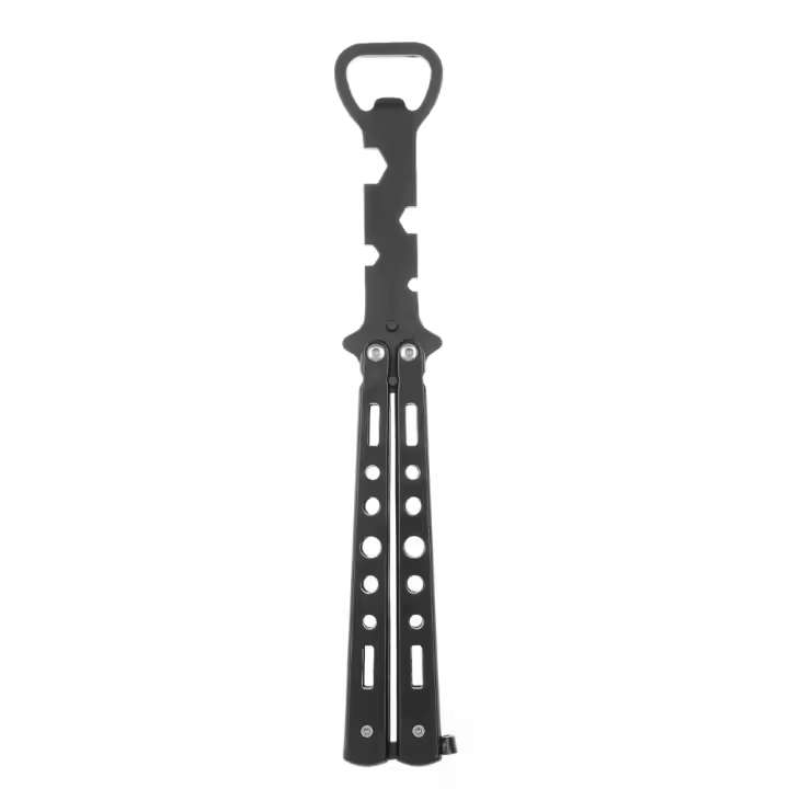 ABRIGADOR DE CERVEZA Plegable De Acero Inoxidable Abrebotellas Forma De Mariposa Herramienta De Entrenamiento Para Deporte Y Aventura - 1