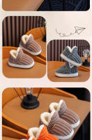 Zapatillas De Algodón Para Niños Zapatos De Bebé Grueso Y Cálidos Para El Invierno En Casa Anti-derrapantes Unisex - details 12
