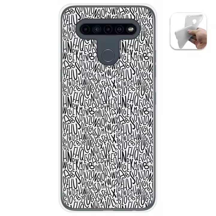 Tumundosmartphone Funda Gel Tpu para K41s / Lg K51s diseño Letras Dibujos - 1