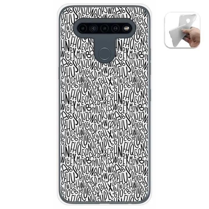 Tumundosmartphone Funda Gel Tpu para K41s / Lg K51s diseño Letras Dibujos - 1