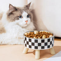 Tazón De Acero Inoxidable Para Gatos Y Perros Con Diseño De Polka-Dot Y Cuadros Antideslizante Fácil De Limpia Para Interiores Y Exteriores - details 4