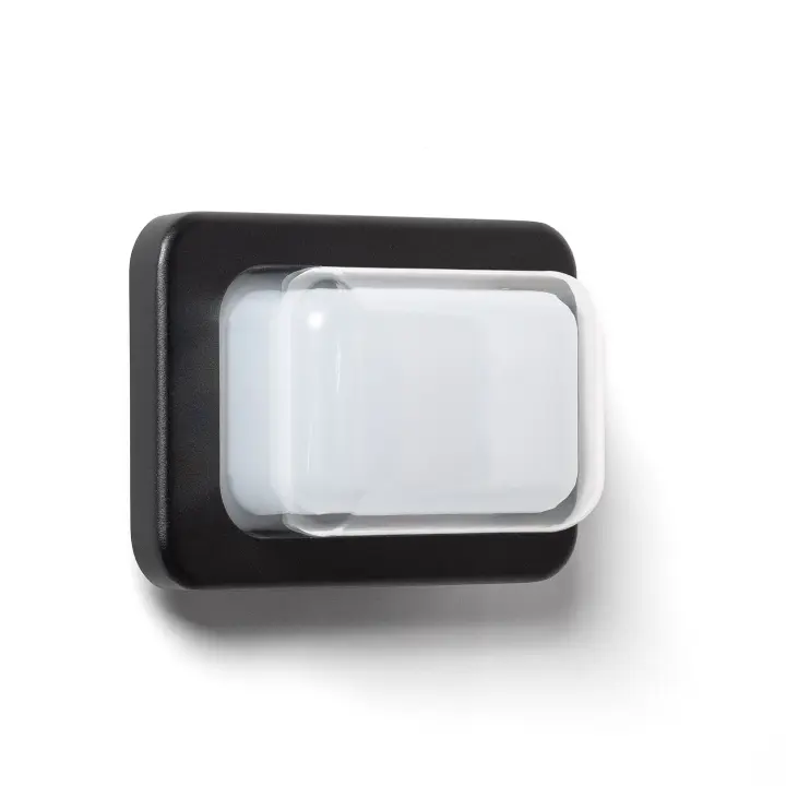 Ledkia Aplique de Pared Exterior LED 10W Iluminación Rectangular Negro Gulpos Negro Mate - 1