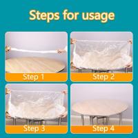 Mantel Desechable De Plástico Transparente Y Grueso PE Para Proteger La Mesa Y Decorar. Apta Para Redonda O Cuadrada Con Boca Elástica. - details 16