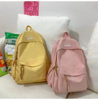 Mochila De Nylon Impermeable Para Adolescentes Mochila De Hombro Para Mujer Estilo Moda Escolar Negra Capacidad Baja Con Cierre De Cremallera - details 3