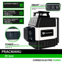 Pracmanu Mini Nivel Láser 12 Líneas 3D Nivel Automático 360° Horizontal Y Vertical Líneas De Láser Verde Para Construcción Y Jardinería - details 3