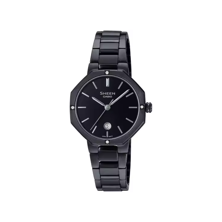 Casio Sheen SHE-4543BD-1AUER - Reloj Resistente Al Agua con Correa de Acero Macizo y Cristal de Zafiro - 1