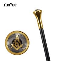 Bastón De Caminar Elegante Vintage Con Relieve Totem VG De Freemasons Dorado 93cm Mango Desmontable Material De Acero Y Aluminio Para Hombres - details 1
